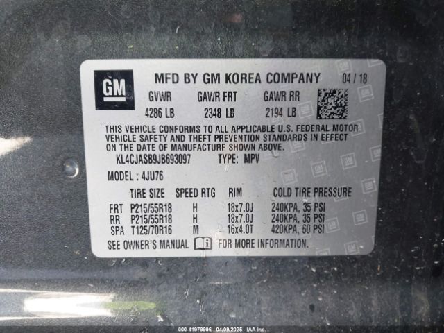 KL4CJASB9JB693097 Buick Encore Preferred
