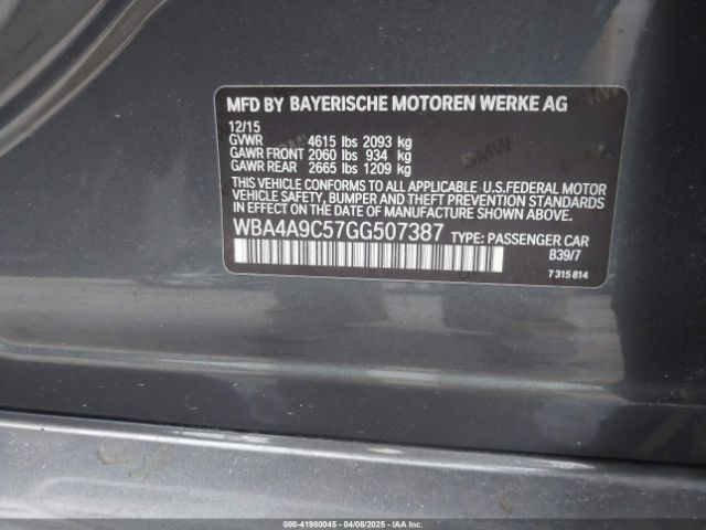 2016 BMW 428I GRAN COUPE WBA4A9C57GG507387 Photo 8