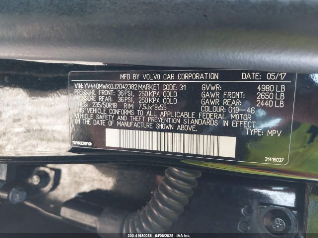 YV440MWK0J2042382 Volvo V60 Cross Country T5