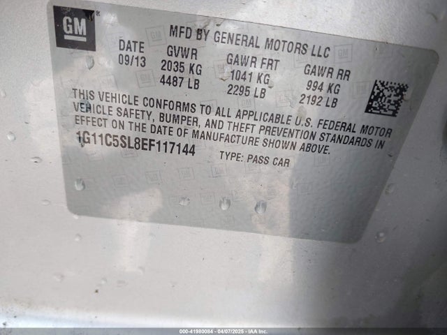 1G11C5SL8EF117144 Chevrolet MALIBU 1LT