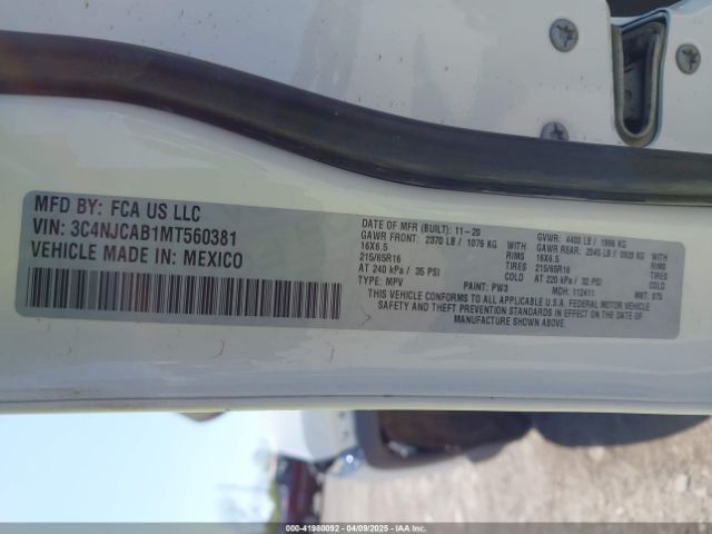 2021 JEEP COMPASS 3C4NJCAB1MT560381 Photo 8