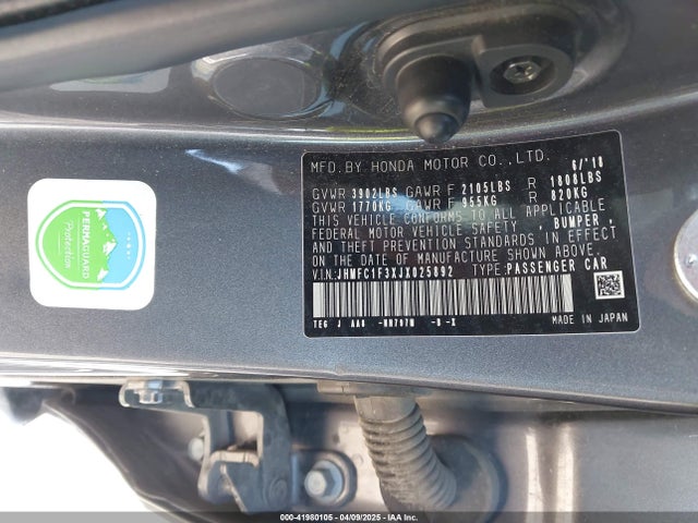Honda Civic Ex-t 2018 JHMFC1F3XJX025892 Image 9