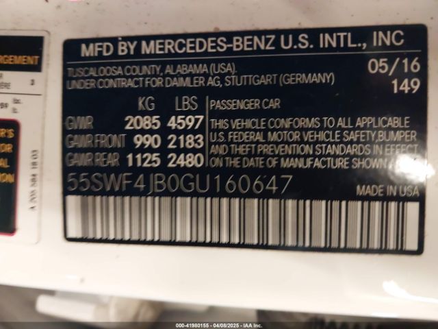 2016 MERCEDES-BENZ C 300 55SWF4JB0GU160647 Photo 8