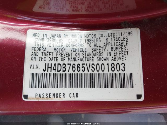 1997 ACURA INTEGRA JH4DB7665VS001803 Photo 8