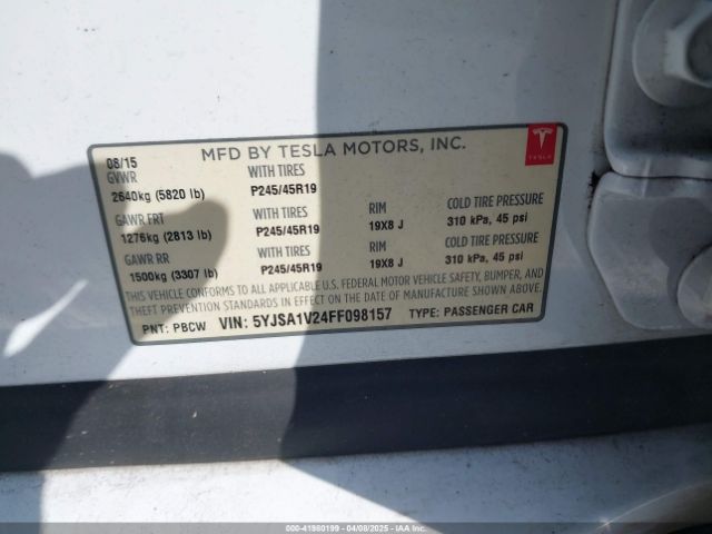 5YJSA1V24FF098157 Tesla Model S 70d/85d/p85d