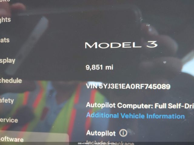 5YJ3E1EA0RF745089 Tesla Model 3 Long Range Dual Motor All-wheel Drive/rear-wheel Drive