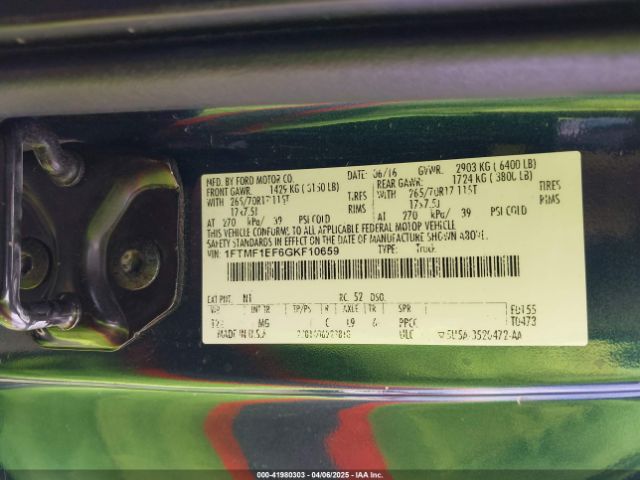 1FTMF1EF6GKF10659 Ford F-150 Xlt