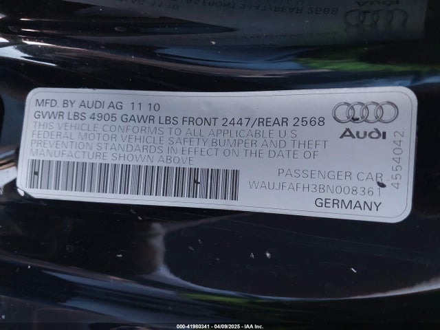 2011 AUDI A5 WAUJFAFH3BN008361 Photo 8
