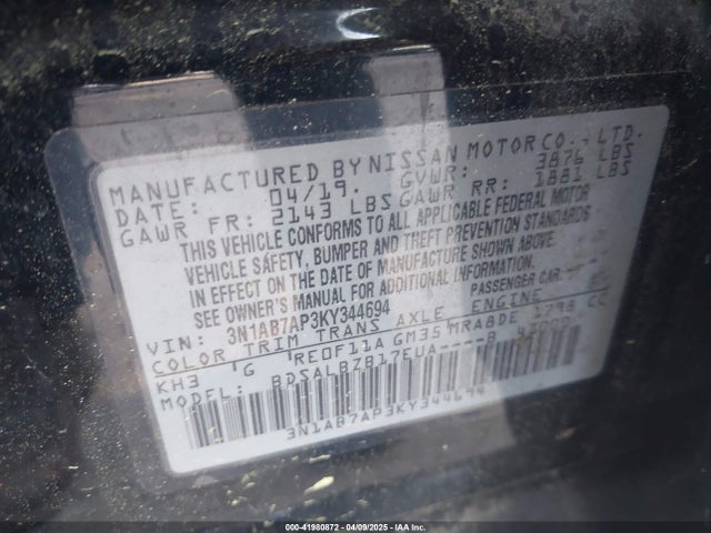 3N1AB7AP3KY344694 Nissan SENTRA S