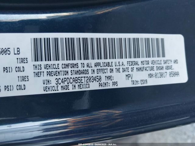 3C4PDCAB5ET203450 Dodge Journey American Value Pkg
