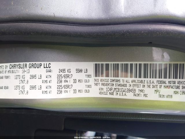 1C4PJMCB1EW128459 Jeep Cherokee Latitude