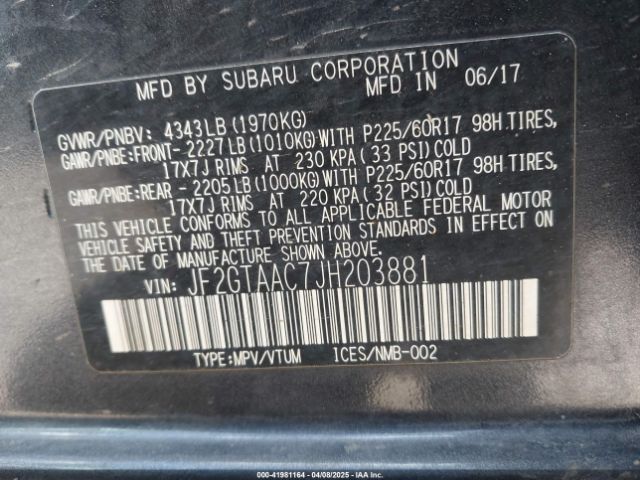2018 SUBARU CROSSTREK JF2GTAAC7JH203881 Photo 8