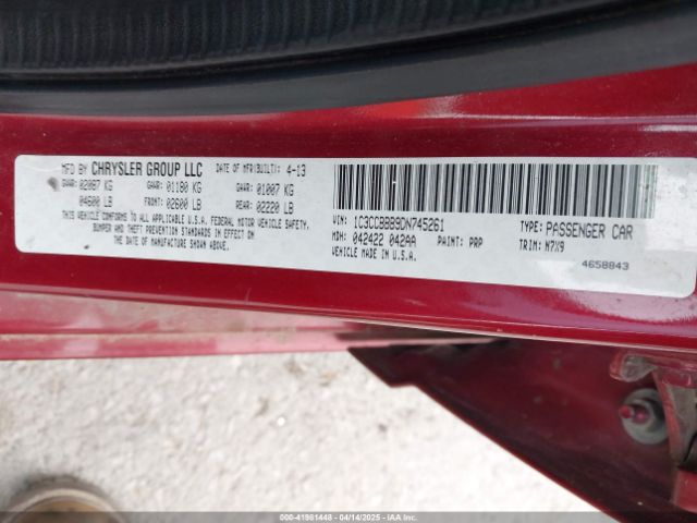 2013 CHRYSLER 200 1C3CCBBB9DN745261 Photo 8