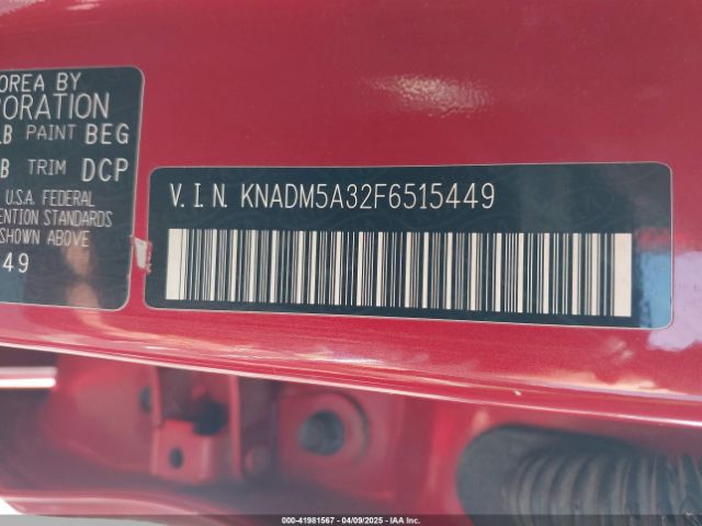 KNADM5A32F6515449 KIA RIO LX