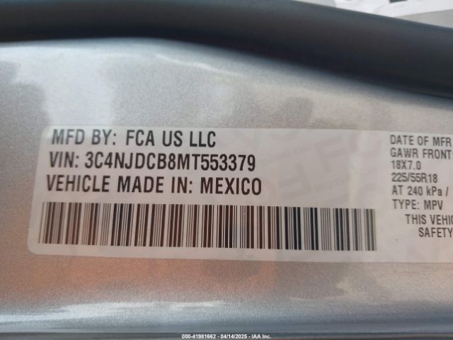 2021 JEEP COMPASS 3C4NJDCB8MT553379 Photo 8