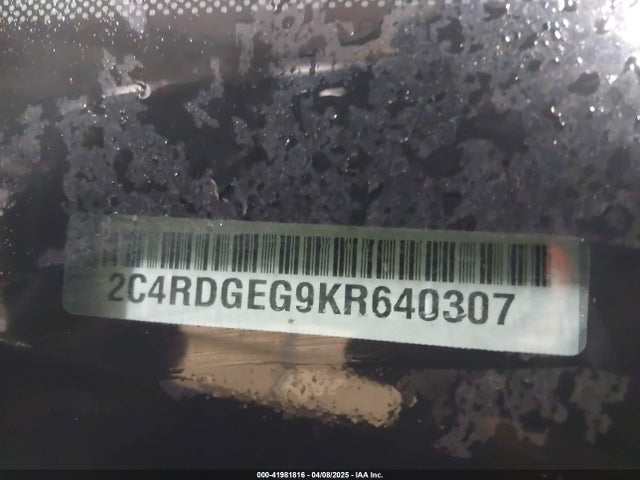 2C4RDGEG9KR640307 Dodge Grand Caravan Gt