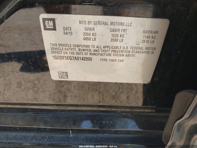 2010 CADILLAC CTS 1G6DF5EG7A0142899 Photo 8