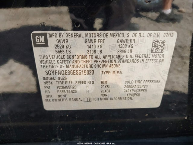 2014 CADILLAC SRX 3GYFNGE36ES519023 Photo 8