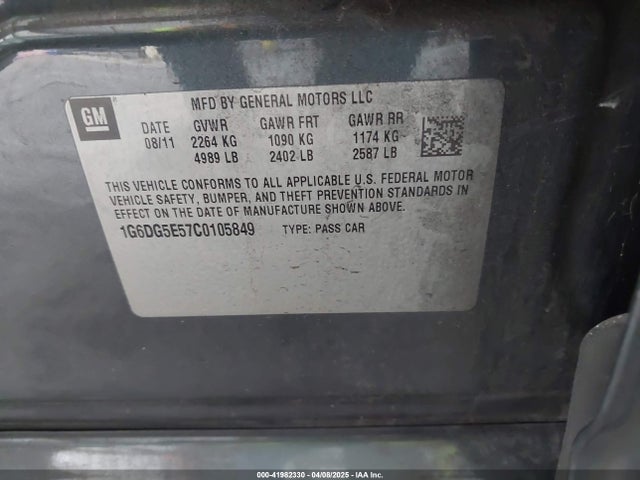 2012 CADILLAC CTS 1G6DG5E57C0105849 Photo 8