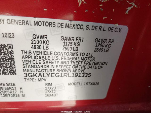 3GKALYEG1RL191335 GMC Terrain Awd At4