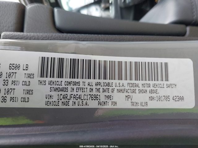 1C4RJFAG4LC176961 Jeep Grand Cherokee Altitude 4x4