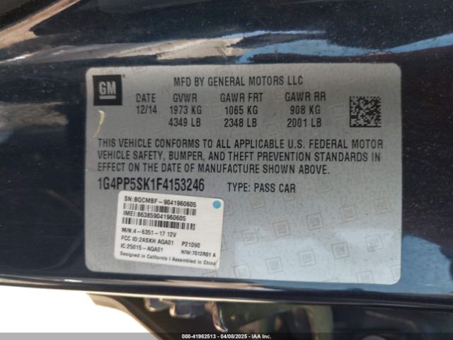 1G4PP5SK1F4153246 Buick Verano