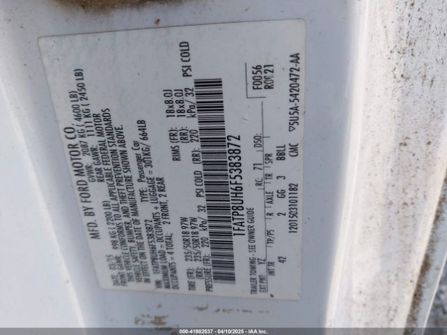 2015 FORD MUSTANG 1FATP8UH6F5383872 Photo 8