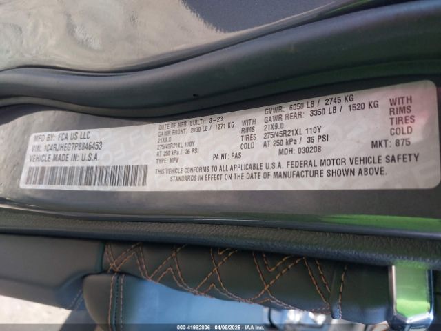 1C4RJHEG7P8846453 Jeep Grand Cherokee Summit Reserve 4x4