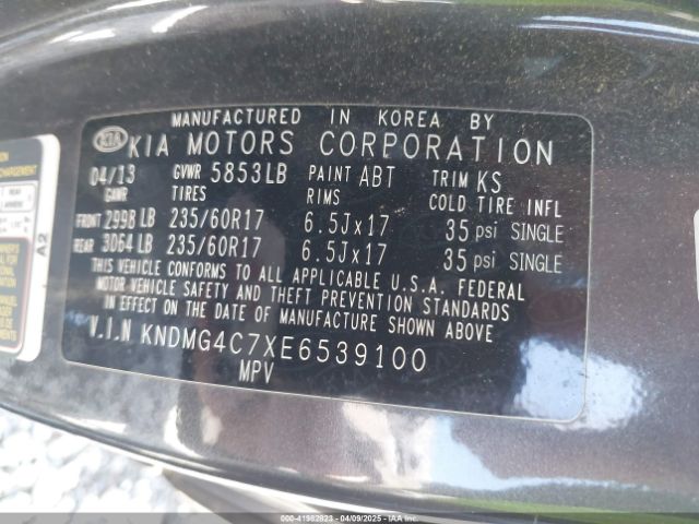KNDMG4C7XE6539100 KIA SEDONA LX