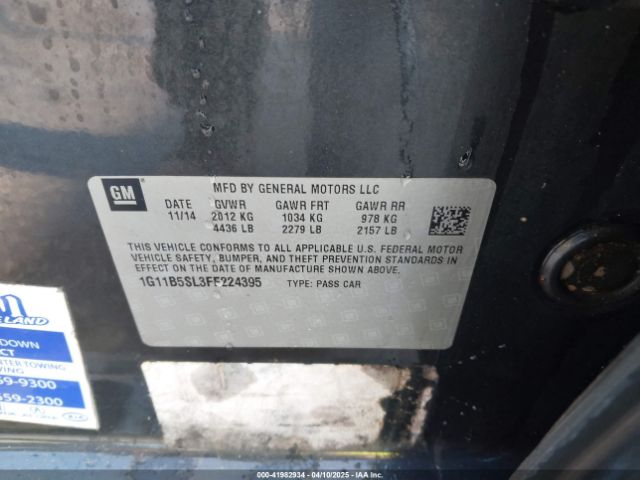 1G11B5SL3FF224395 Chevrolet MALIBU LS