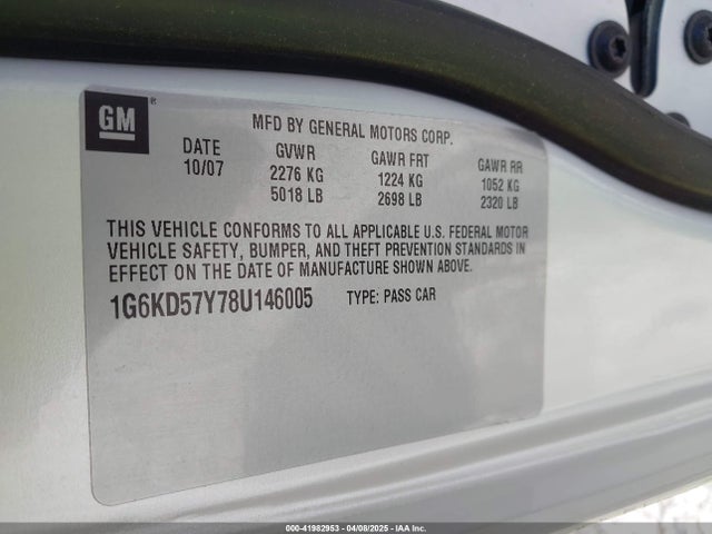 2008 CADILLAC DTS 1G6KD57Y78U146005 Photo 8