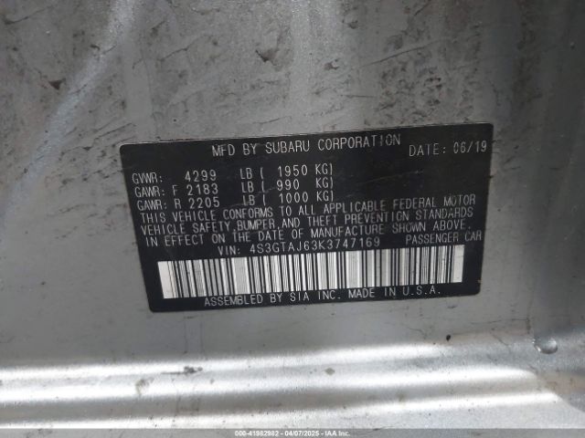 4S3GTAJ63K3747169 Subaru Impreza 2.0i Sport