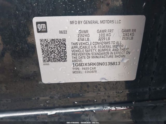 1G6DX5RK0N0135813 Cadillac CT5 LUXURY