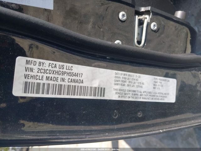 2C3CDXHG9PH554417 Dodge CHARGER GT
