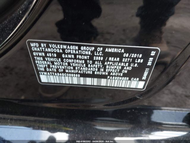1VWAT7A34GC068563 Volkswagen Passat 1.8t R-line