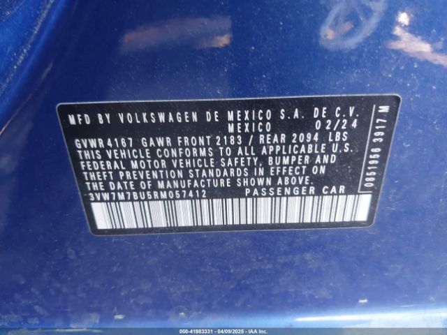 2024 VOLKSWAGEN JETTA 3VW7M7BU5RM057412 Photo 8