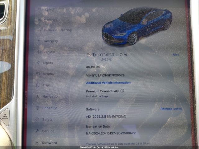 2013 TESLA MODEL S 5YJSA1CN5DFP20579 Photo 6