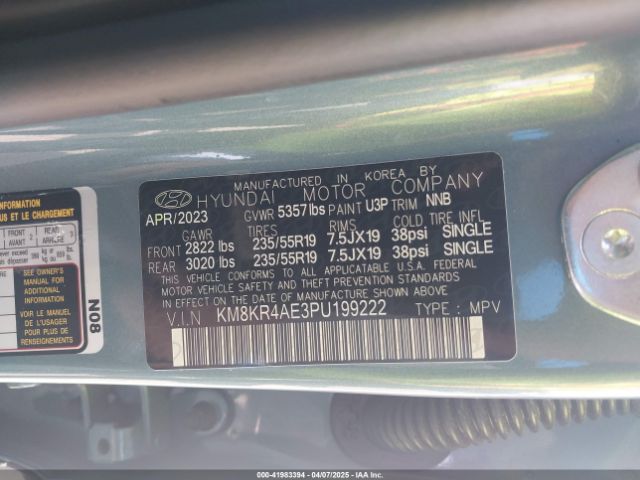 KM8KR4AE3PU199222 Hyundai Ioniq 5 Limited
