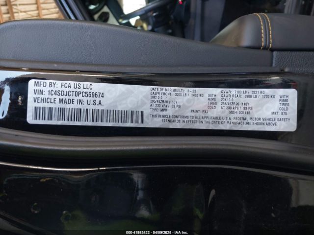 2023 DODGE DURANGO 1C4SDJCT0PC569674 Photo 8
