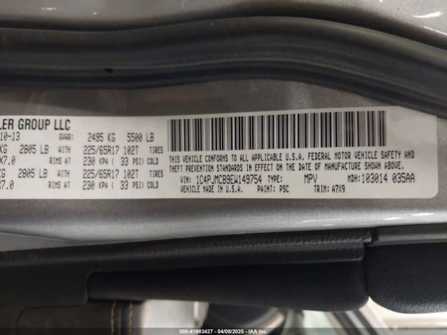 1C4PJMCB9EW149754 Jeep Cherokee Latitude
