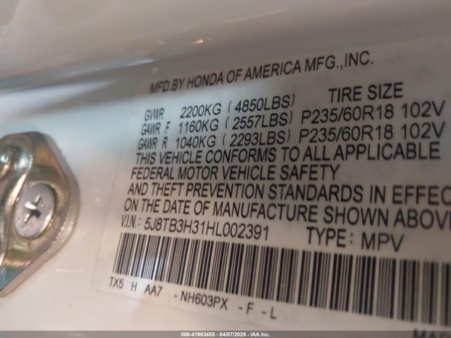 2017 ACURA RDX 5J8TB3H31HL002391 Photo 8