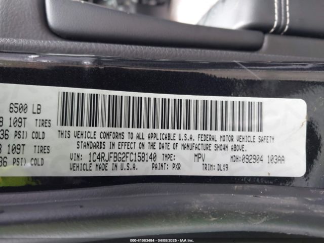 1C4RJFBG2FC158140 Jeep Grand Cherokee Limited
