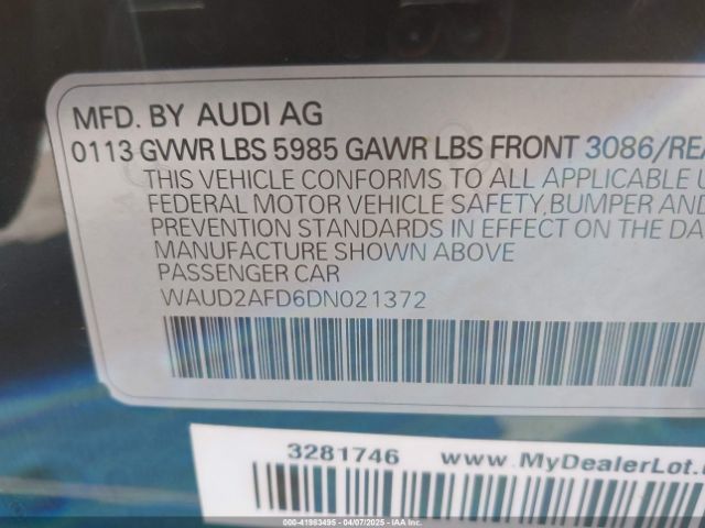 2013 AUDI S8 WAUD2AFD6DN021372 Photo 8