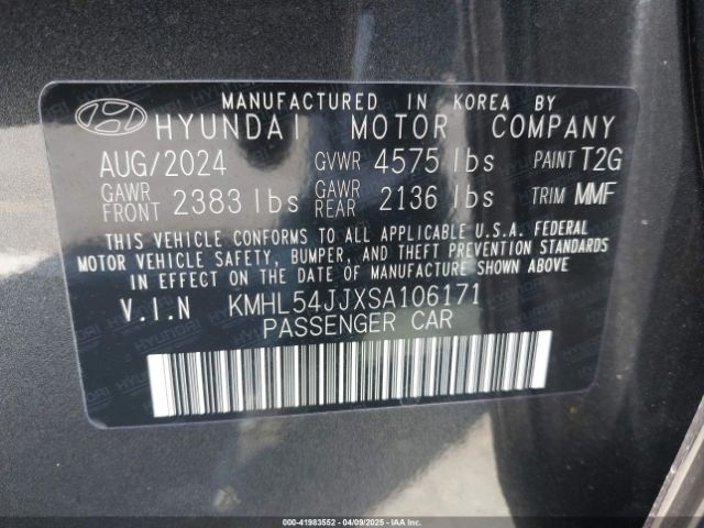 KMHL54JJXSA106171 Hyundai Sonata Hybrid Limited
