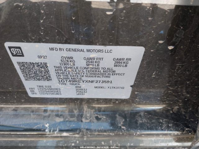 2022 GMC SIERRA 2500HD 1GT49REYXNF273591 Photo 8