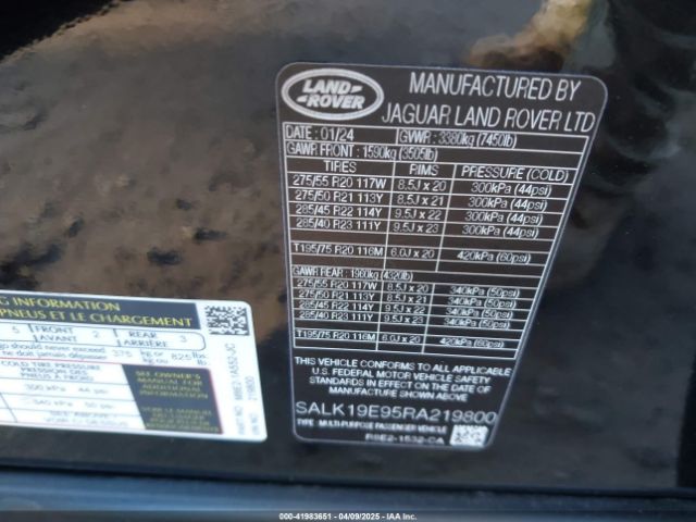 SALK19E95RA219800 Land Rover Range Rover P530 Autobiography