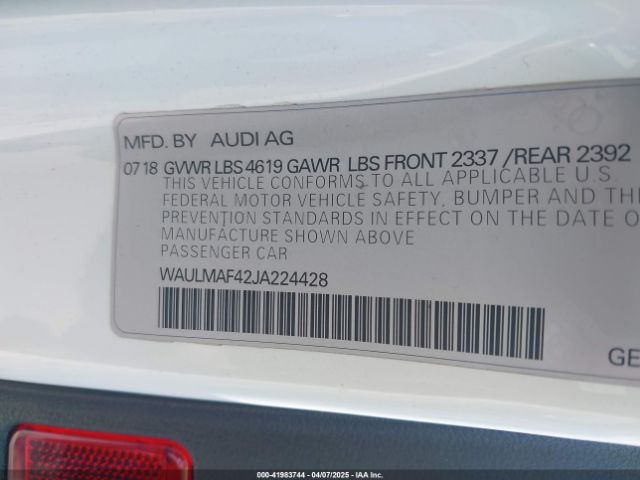 WAULMAF42JA224428 Audi A4 2.0t Tech Ultra Premium/2.0t Ultra Premium
