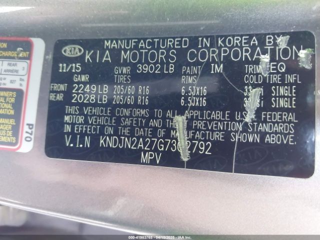 KNDJN2A27G7302792 KIA Soul