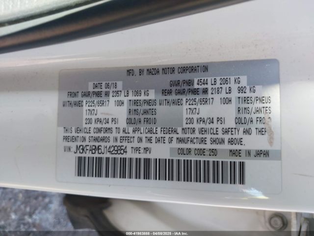 JM3KFABM6J1429854 Mazda CX-5 SPORT