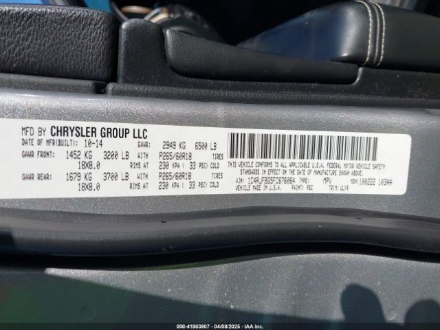 2015 JEEP GRAND CHEROKEE 1C4RJFBG5FC676064 Photo 8
